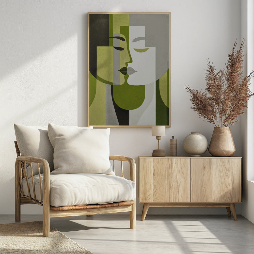 Kiss Me Green Grey | Poster