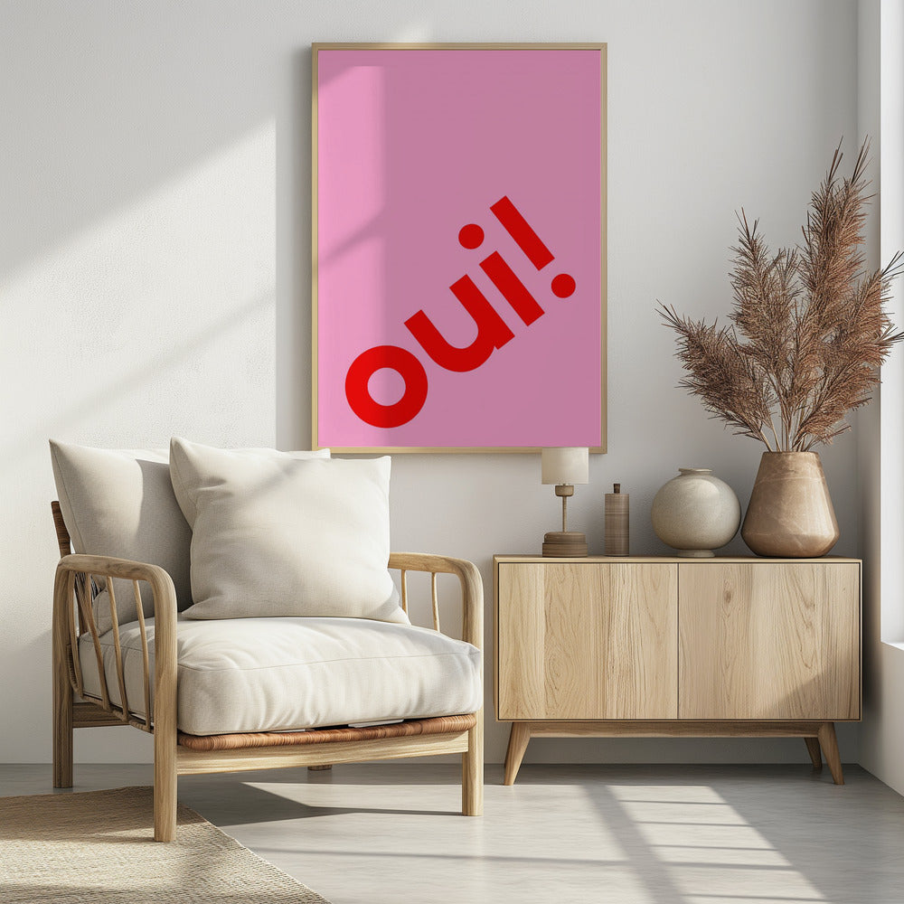 Oui in Bold Letters | Poster