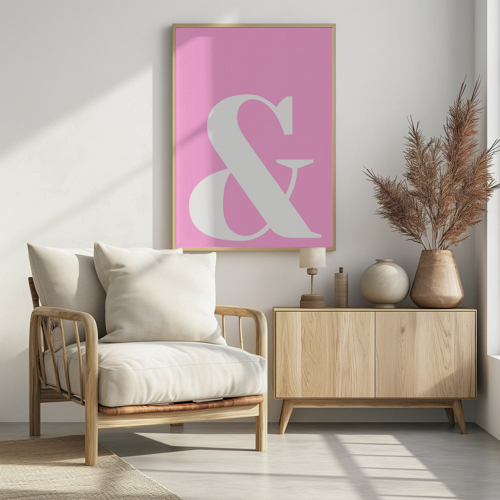Pink Ampersand Charm | Poster