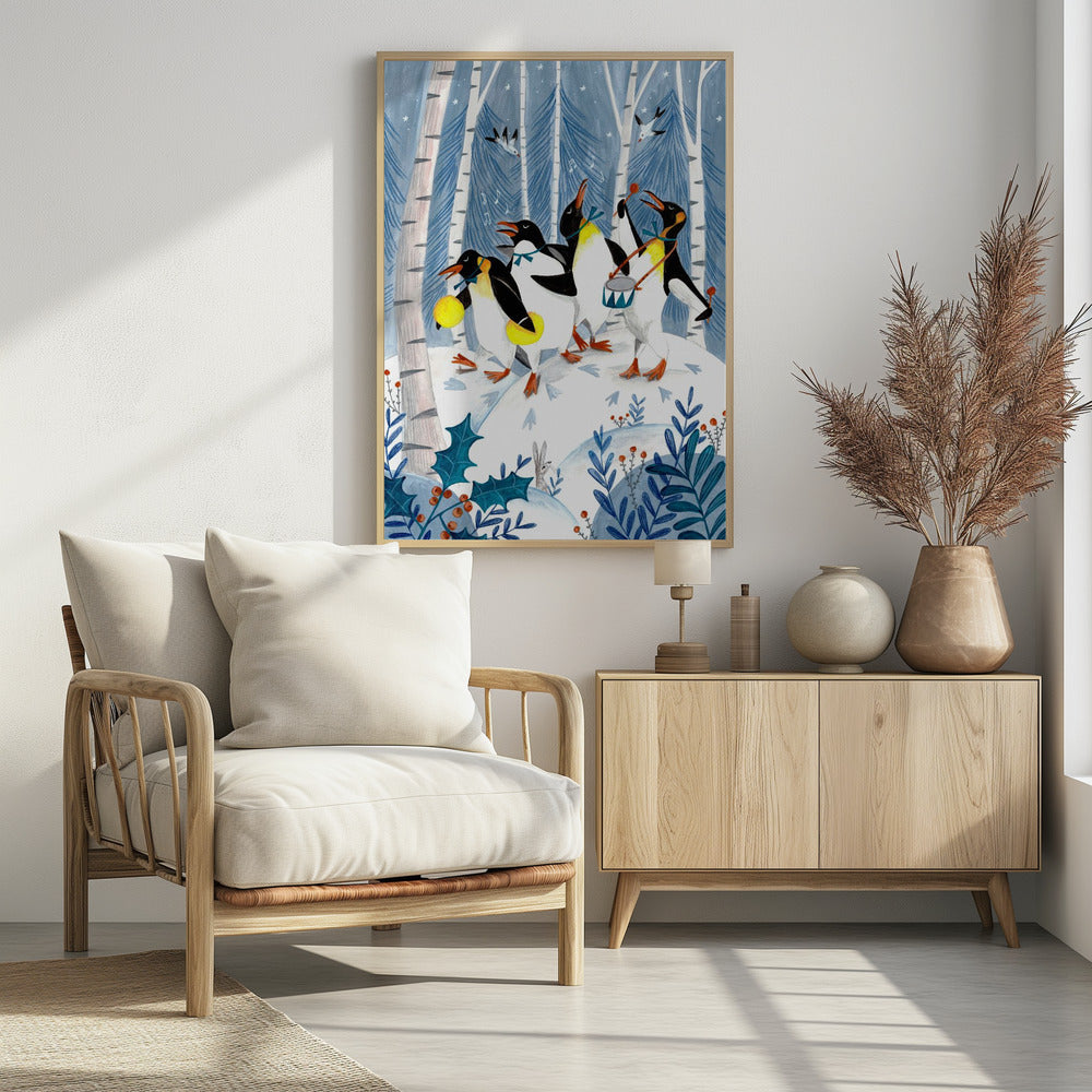 Penguins make music in the forest | Poster