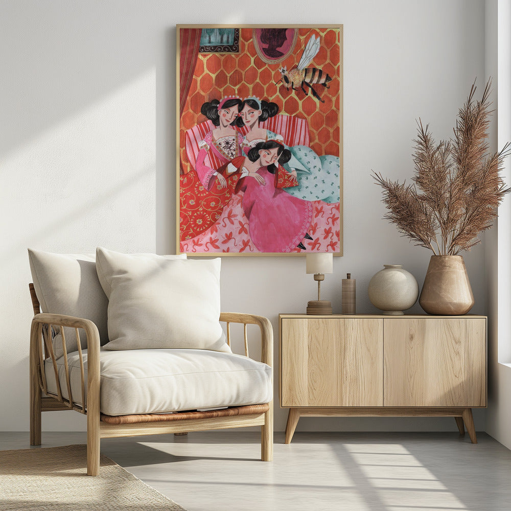 The queen bee and pink princesses | Poster