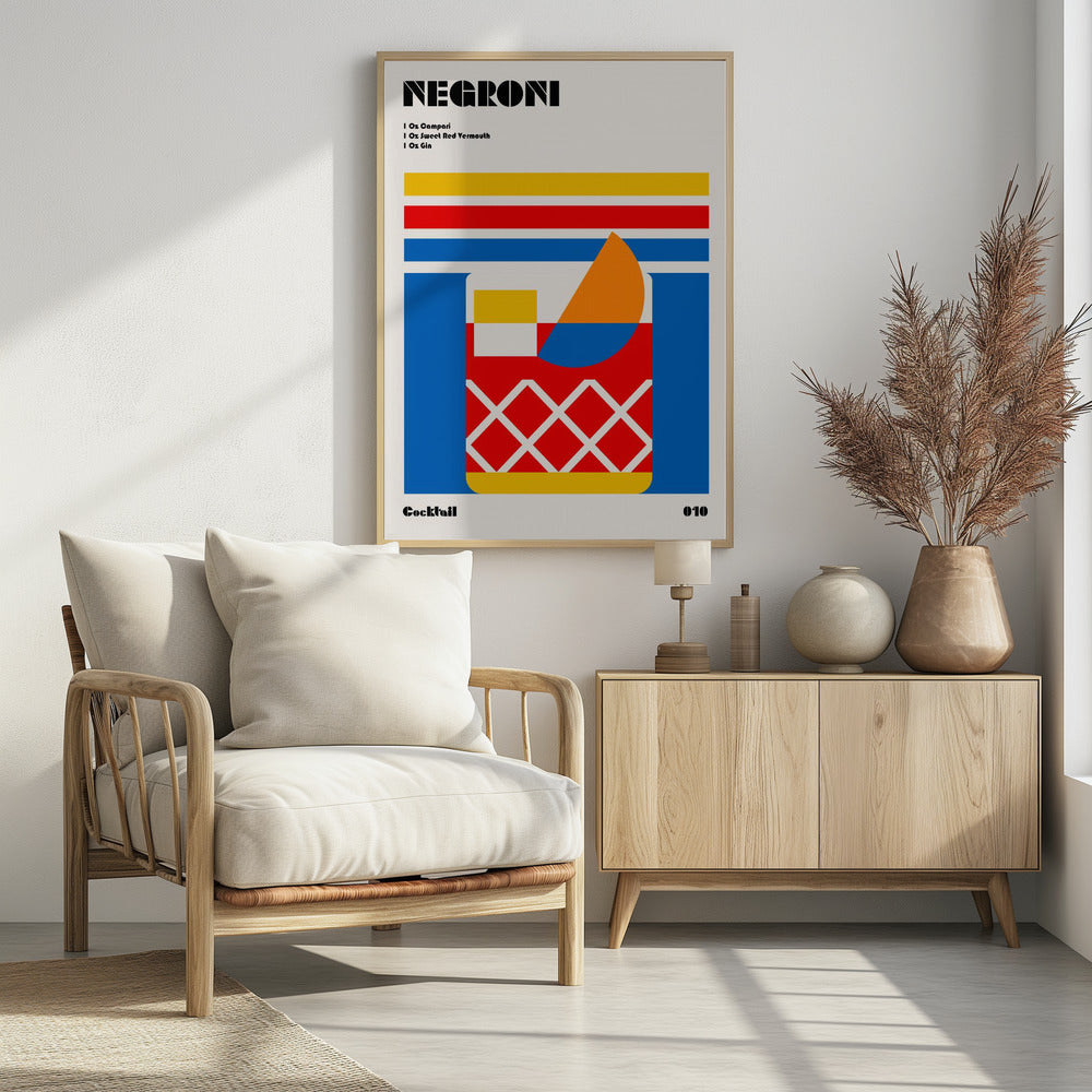 Negroni Bauhaus Cocktail | Poster