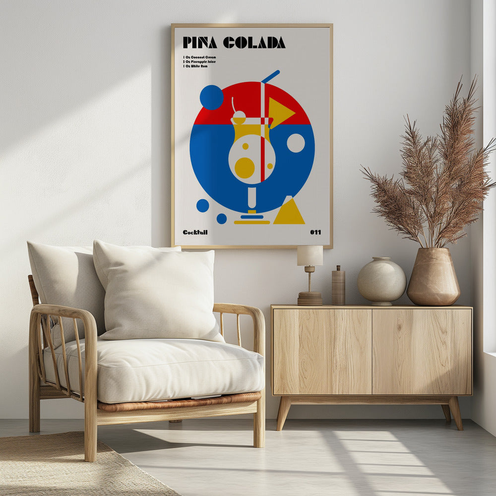 Pina Colada Bauhaus Cocktail | Poster