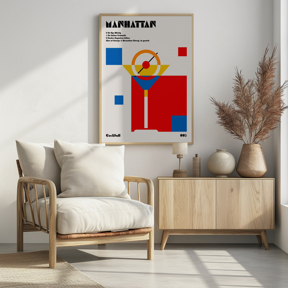 Manhattan Bauhaus Cocktail | Poster