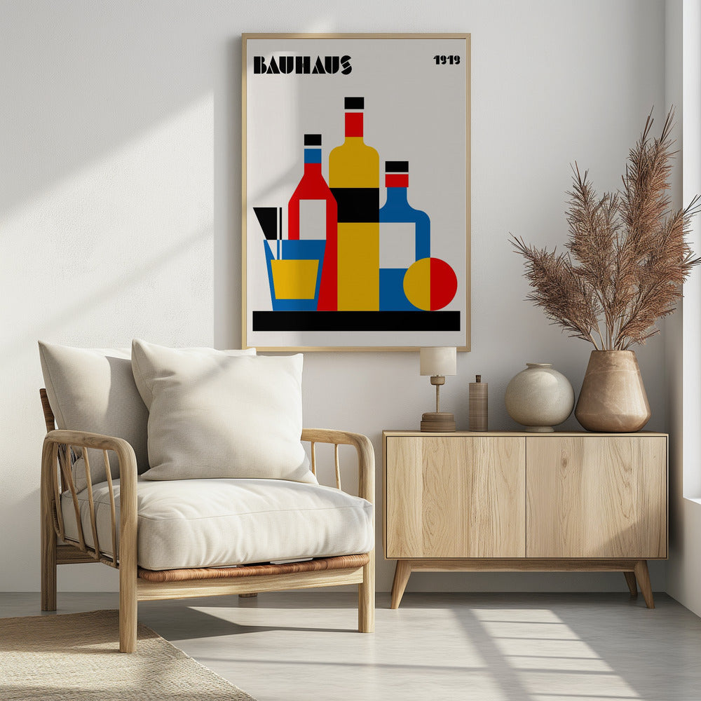 Bauhaus Wine Print | Poster