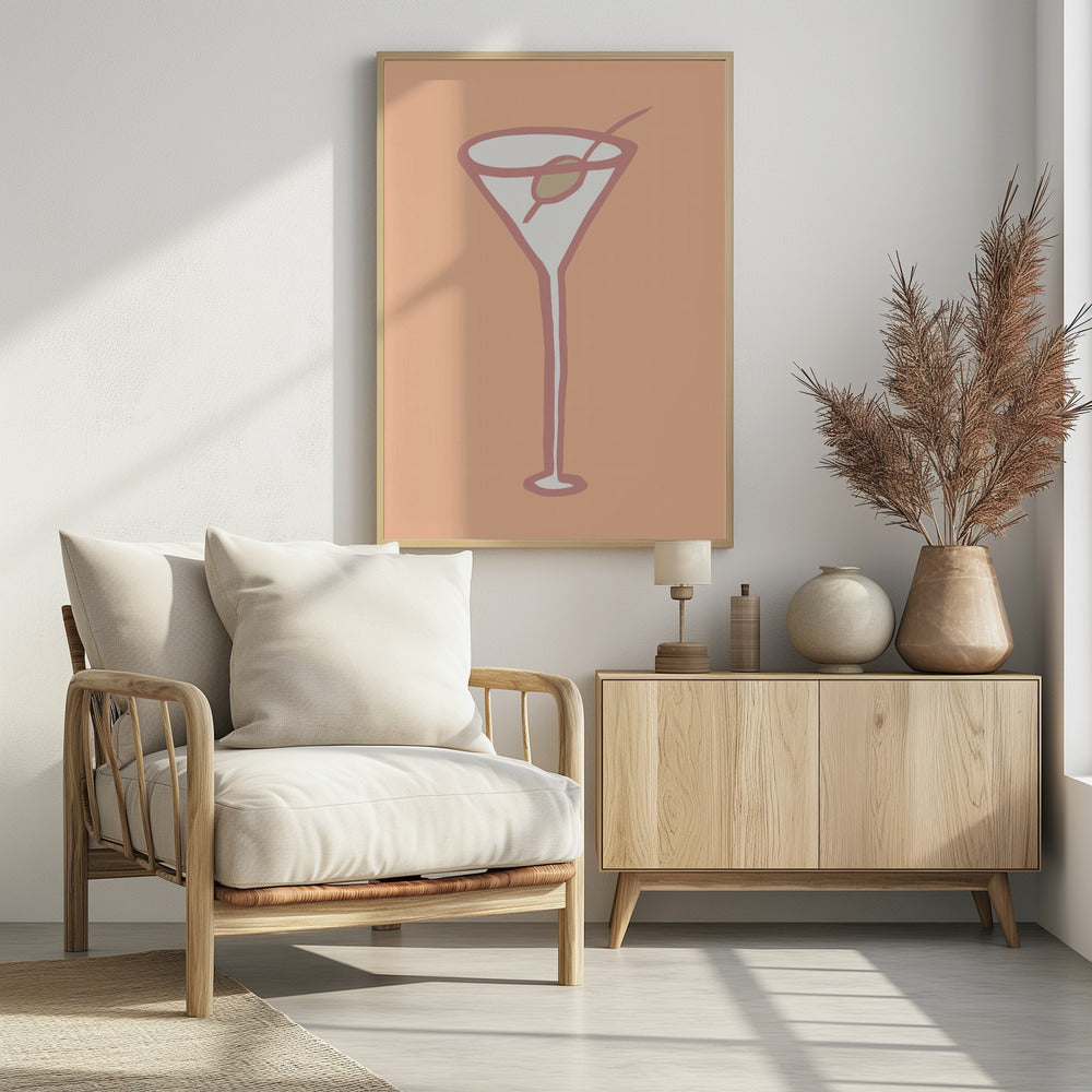 Olive In Glass Peach Fuzz Poster | Poster