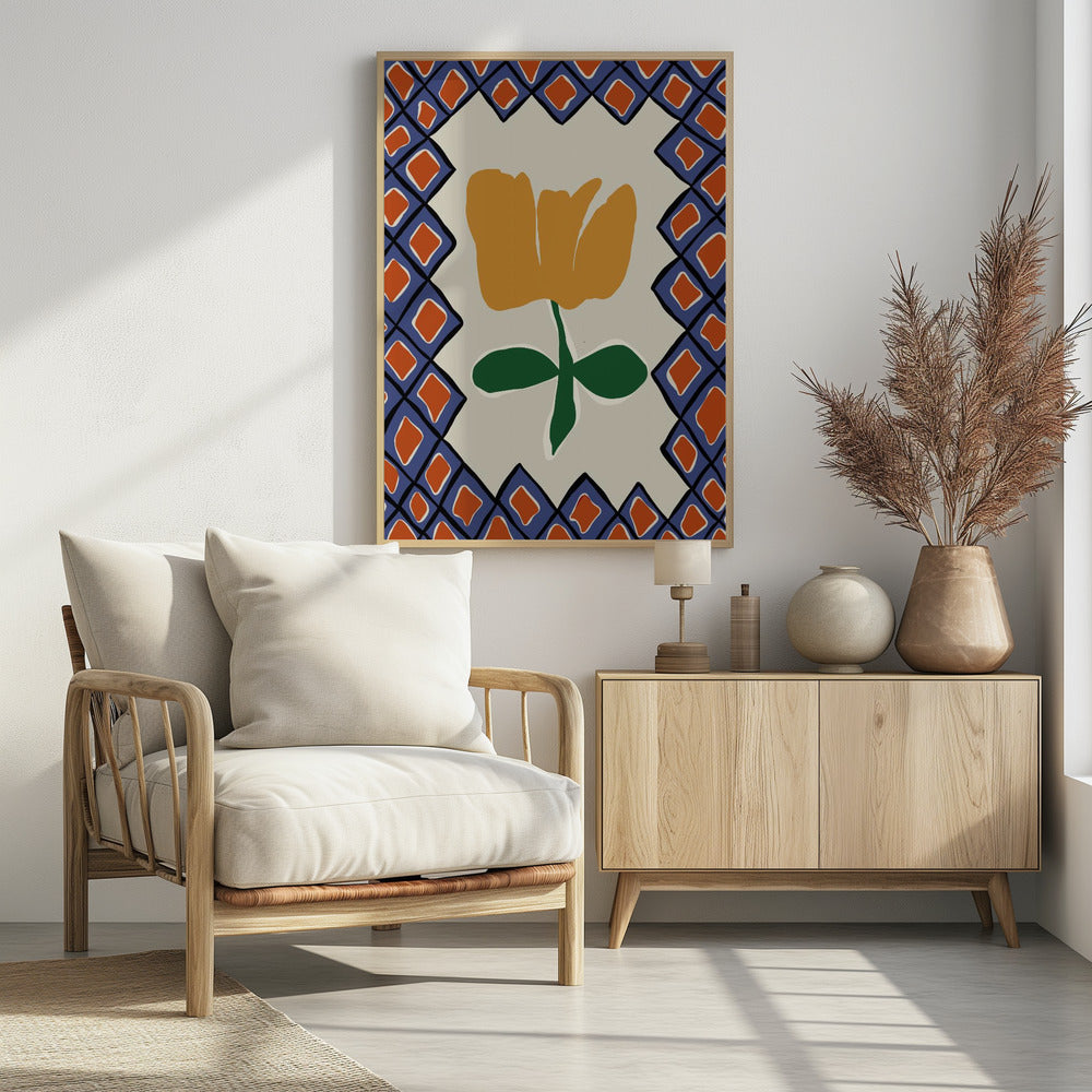 Petal plaid playtime II | Poster