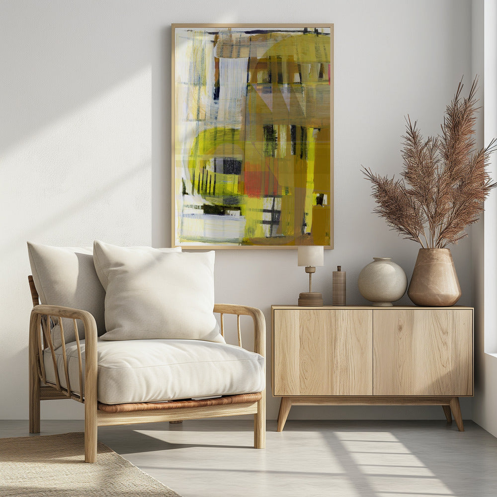 Yellow Ochre Abstract No1 | Poster