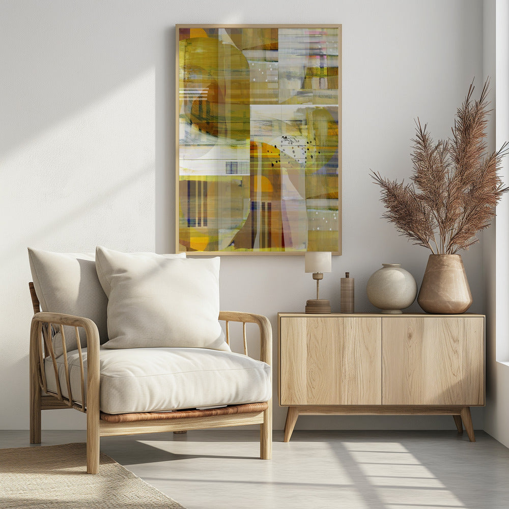 Yellow Ochre Abstract No3 | Poster