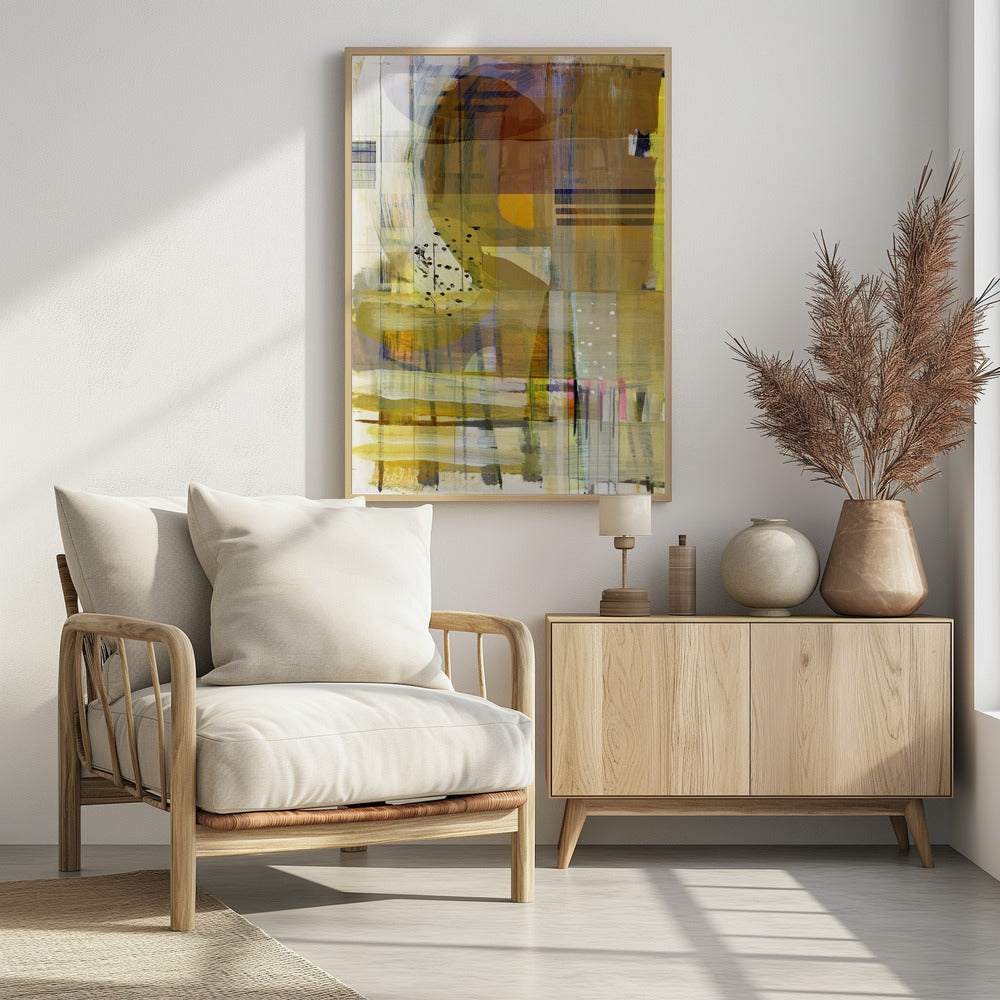 Yellow Ochre Abstract No2 | Poster