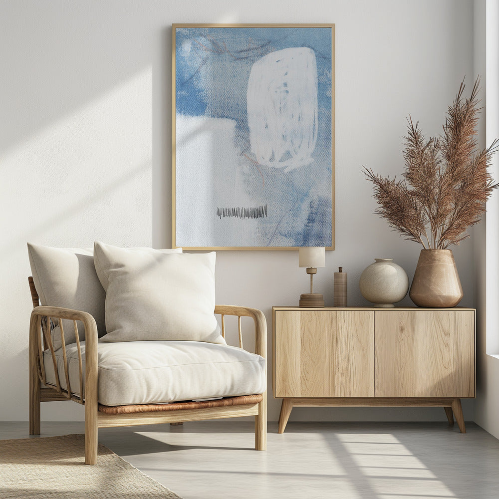 White And Blue Hues | Poster