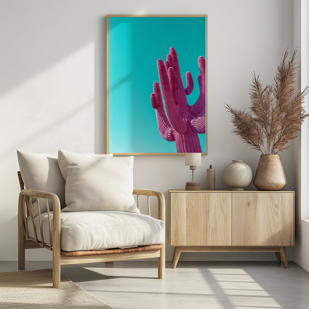 Magenta Pink Saguaro | Poster