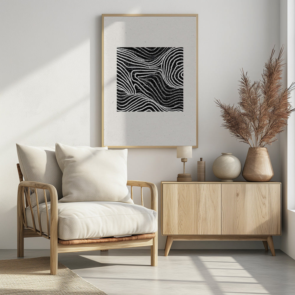 Black and White Waves | Poster
