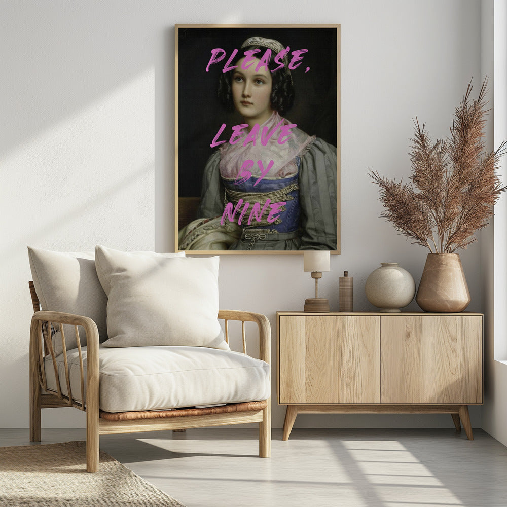 Please, Leave By Nine | Poster