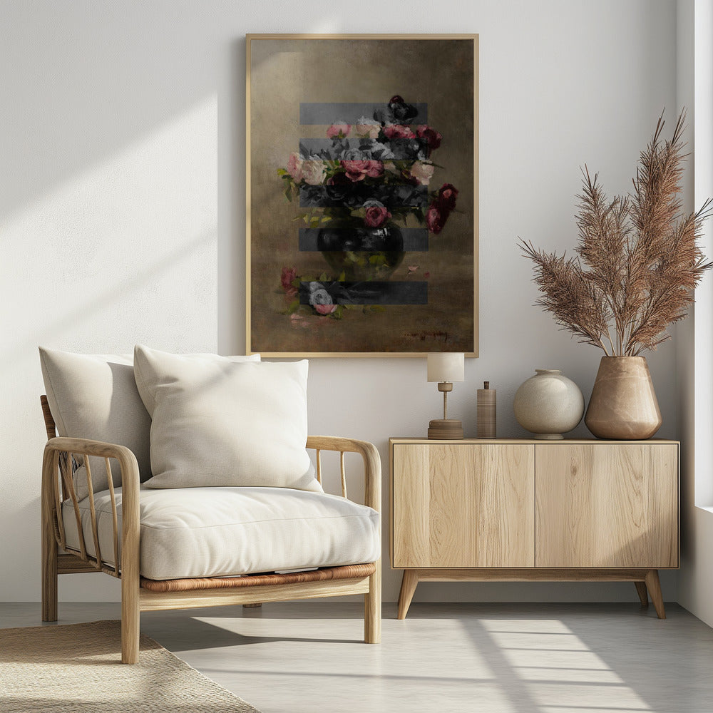 Bouquet of Vintage Oil Painting Flowers, Collage | Poster