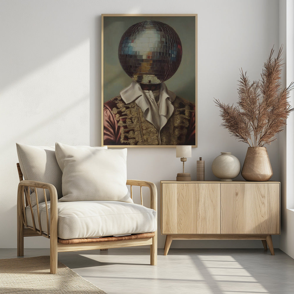 DiscoHead King  / Altered Collage Art | Poster