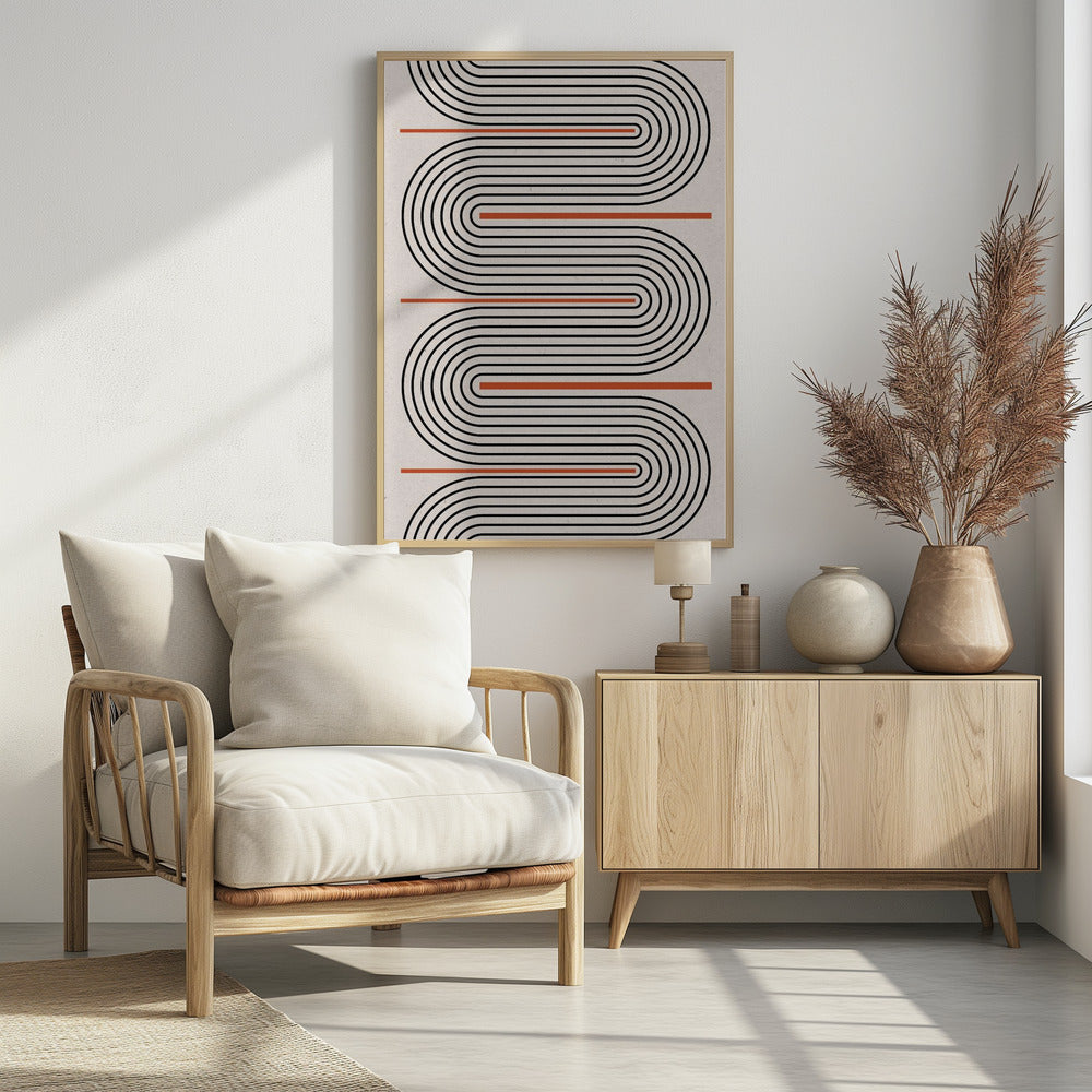 Curved Rhythm Lines | Poster