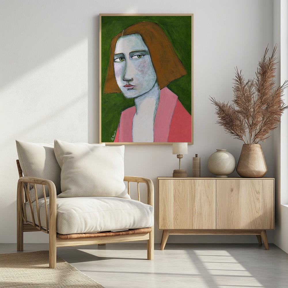 Woman in Pink Jacket | Poster