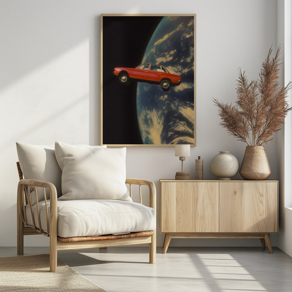 Flying Space Car | Poster