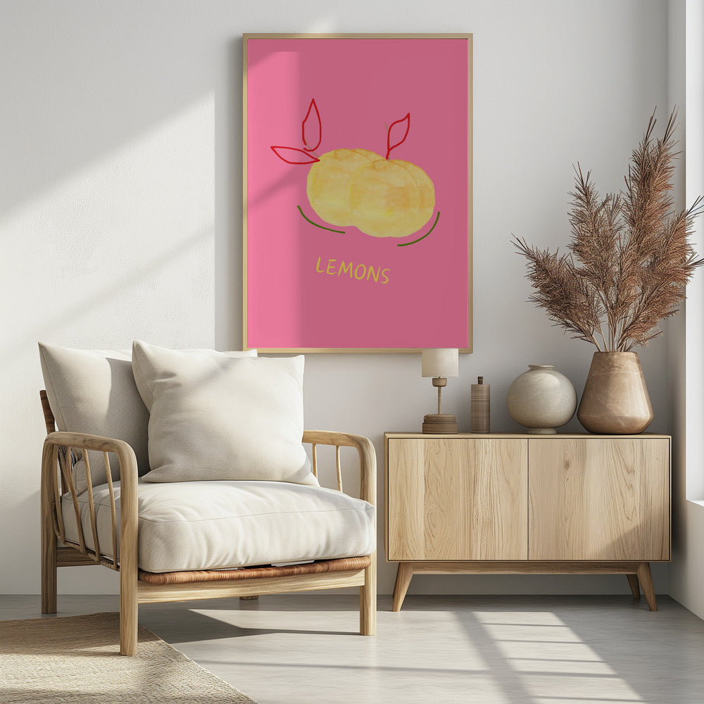 Lemons in Pink | Poster