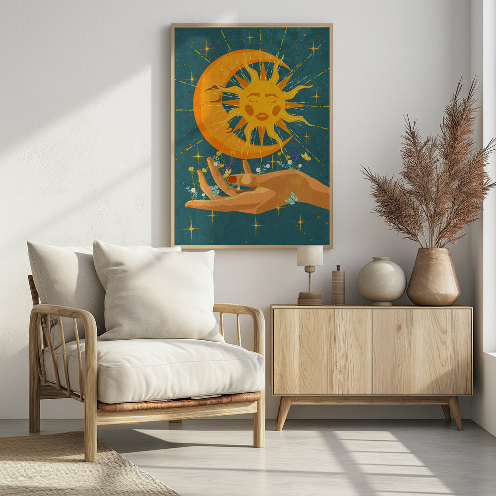 Sun and moon in my hand | Poster