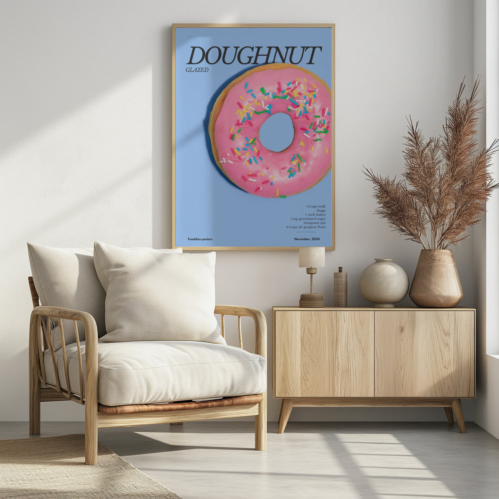 Pink Glaze Doughnut | Poster