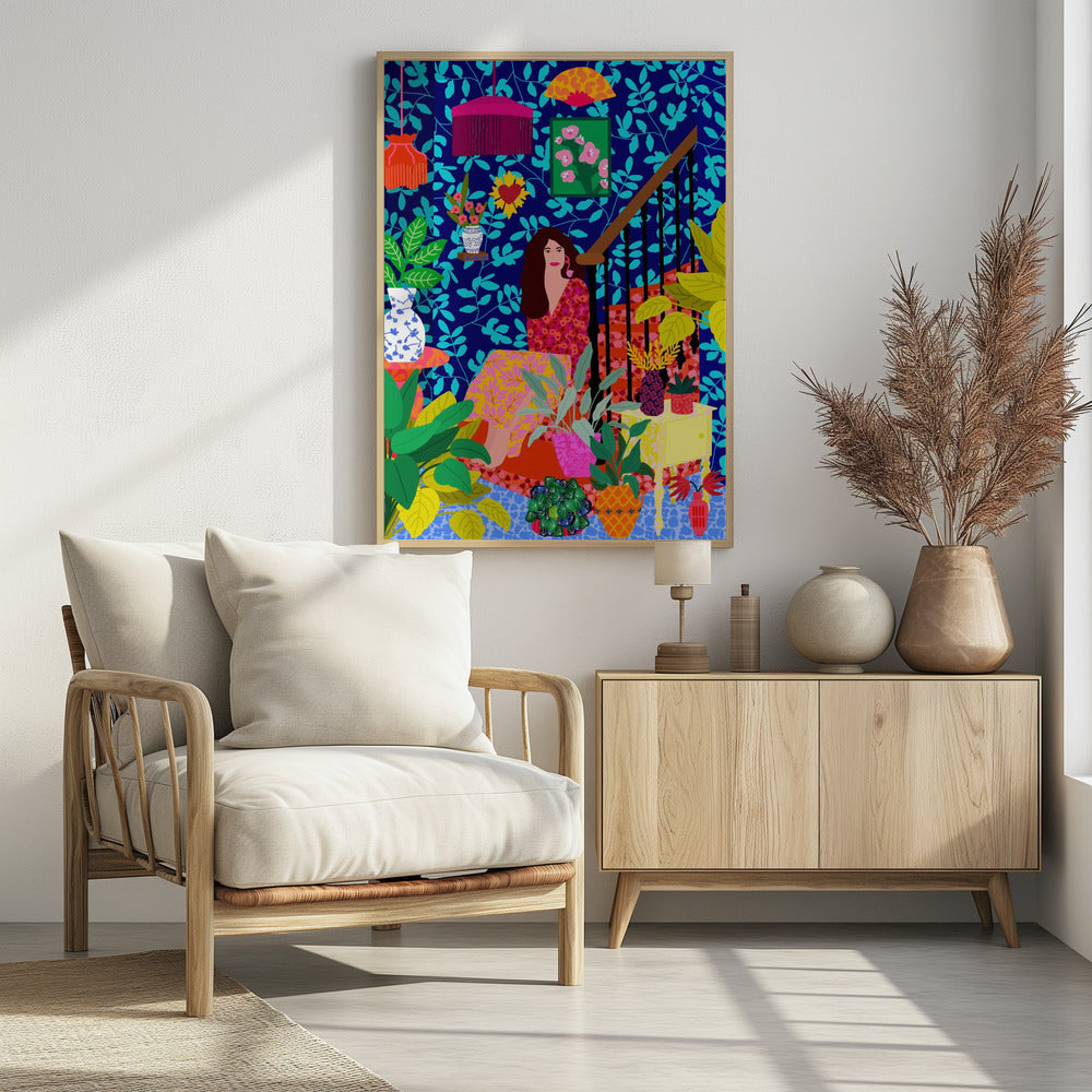 Woman on Staircase | Poster