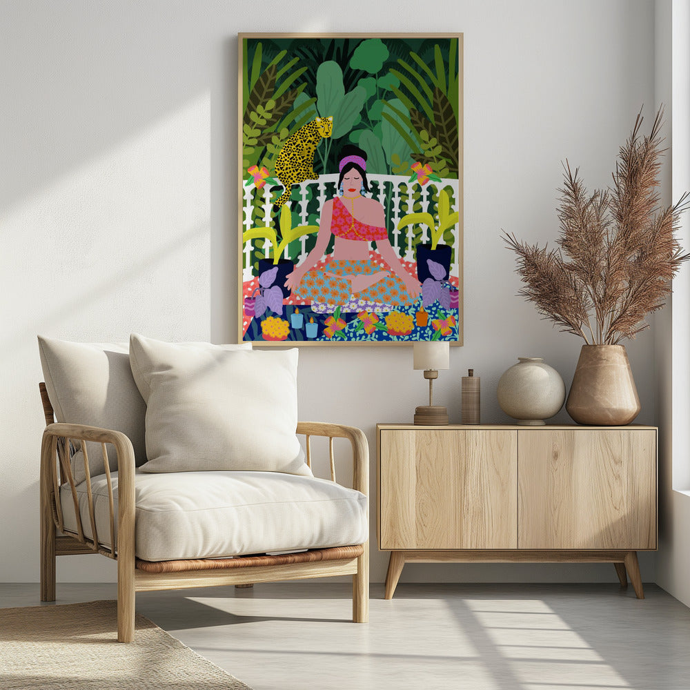 Woman In Lotus Position | Poster
