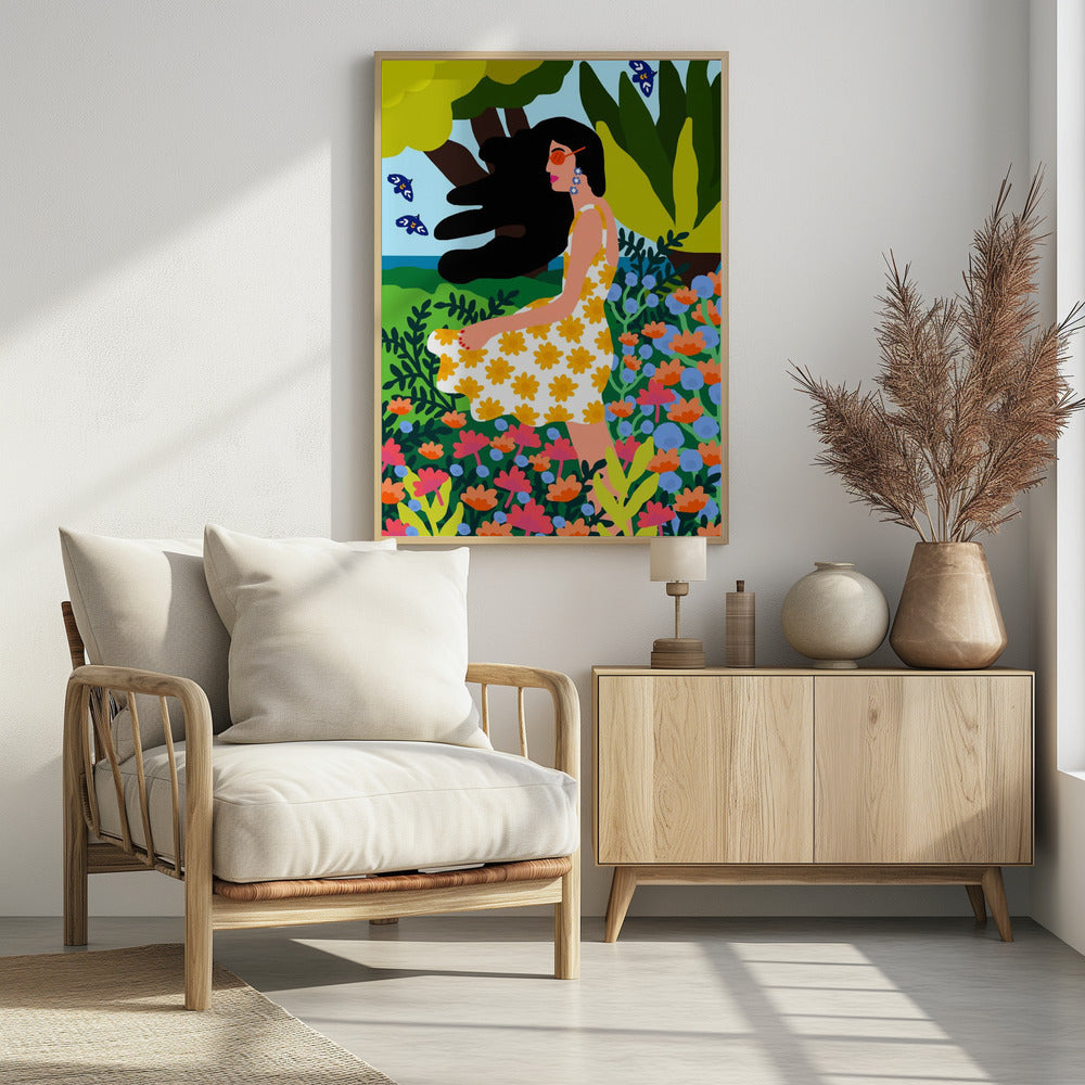 Floral Summer Girl | Poster