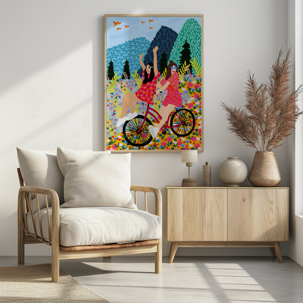 Friends on a bike | Poster