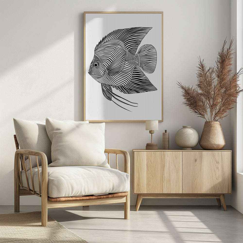 Lines art Fish | Poster