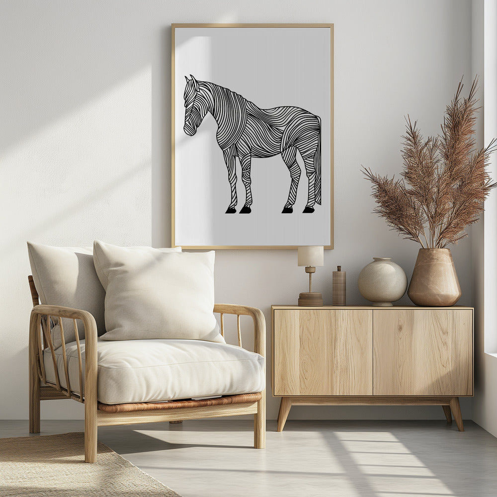 Lines art Horse | Poster