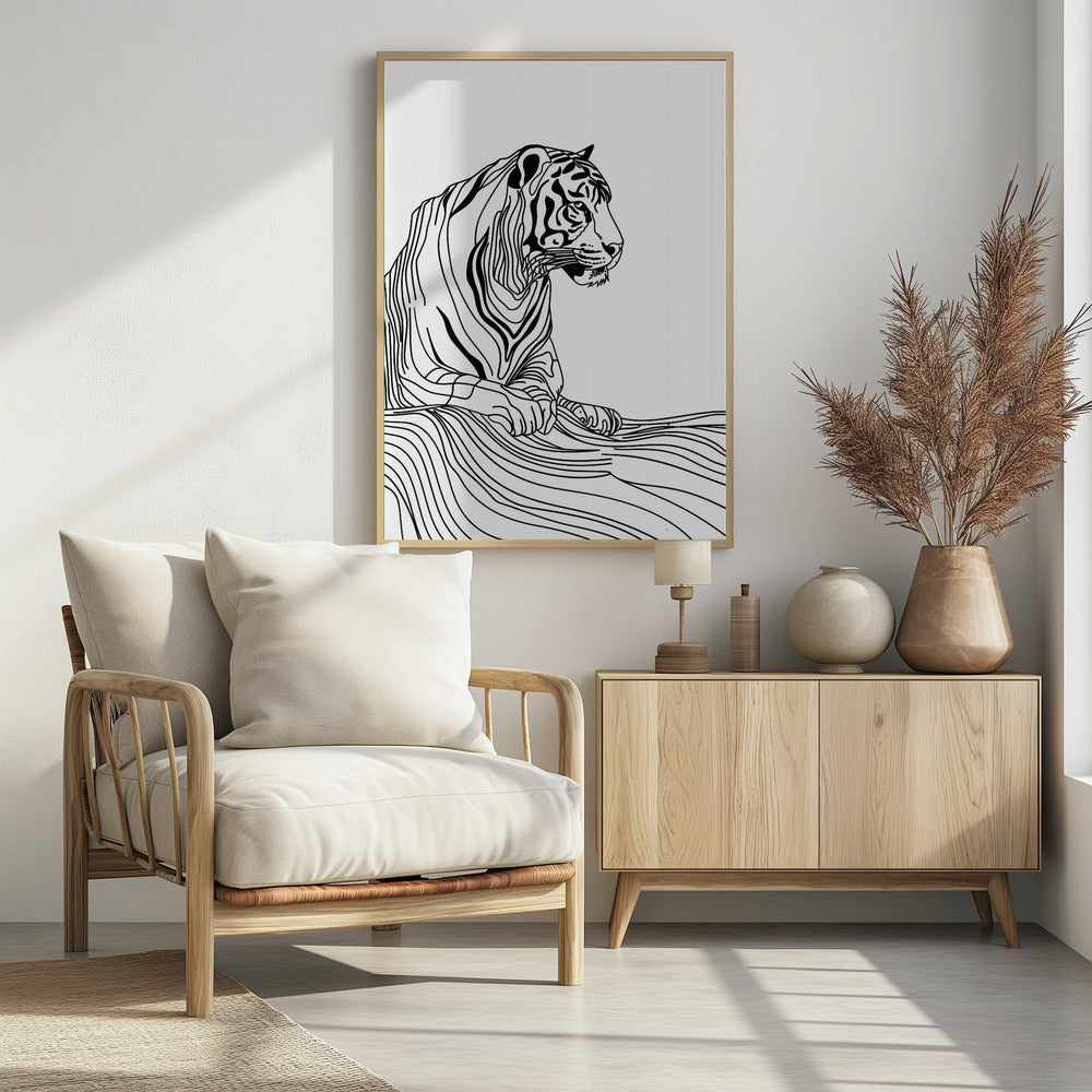Lines art Tiger | Poster