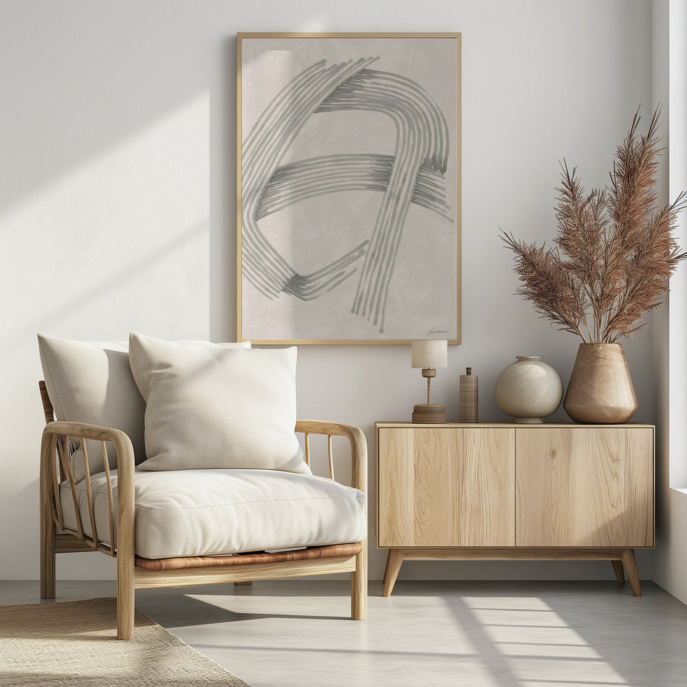 Abstract Grey Intersections 02 | Poster
