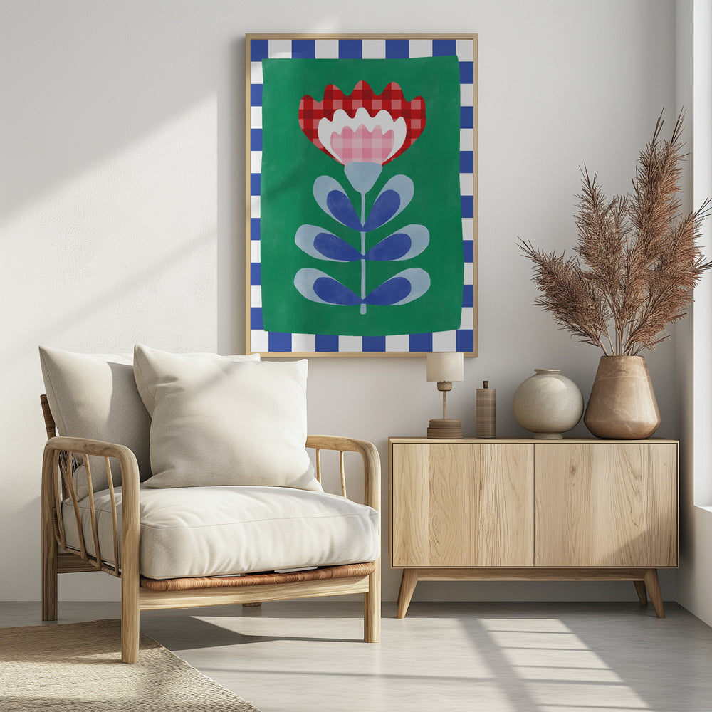 Floral Design with Bold Geometric Shapes | Poster