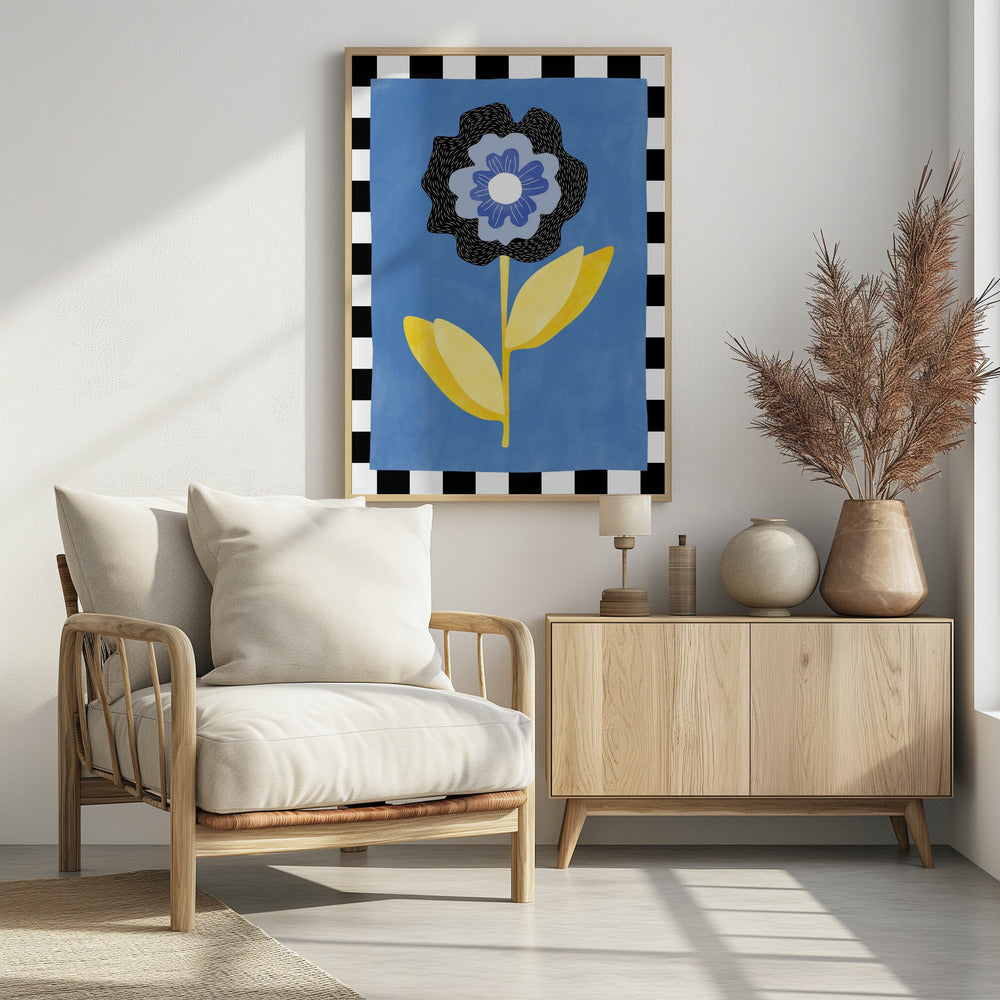 Flower with a Blue and Black Petal | Poster