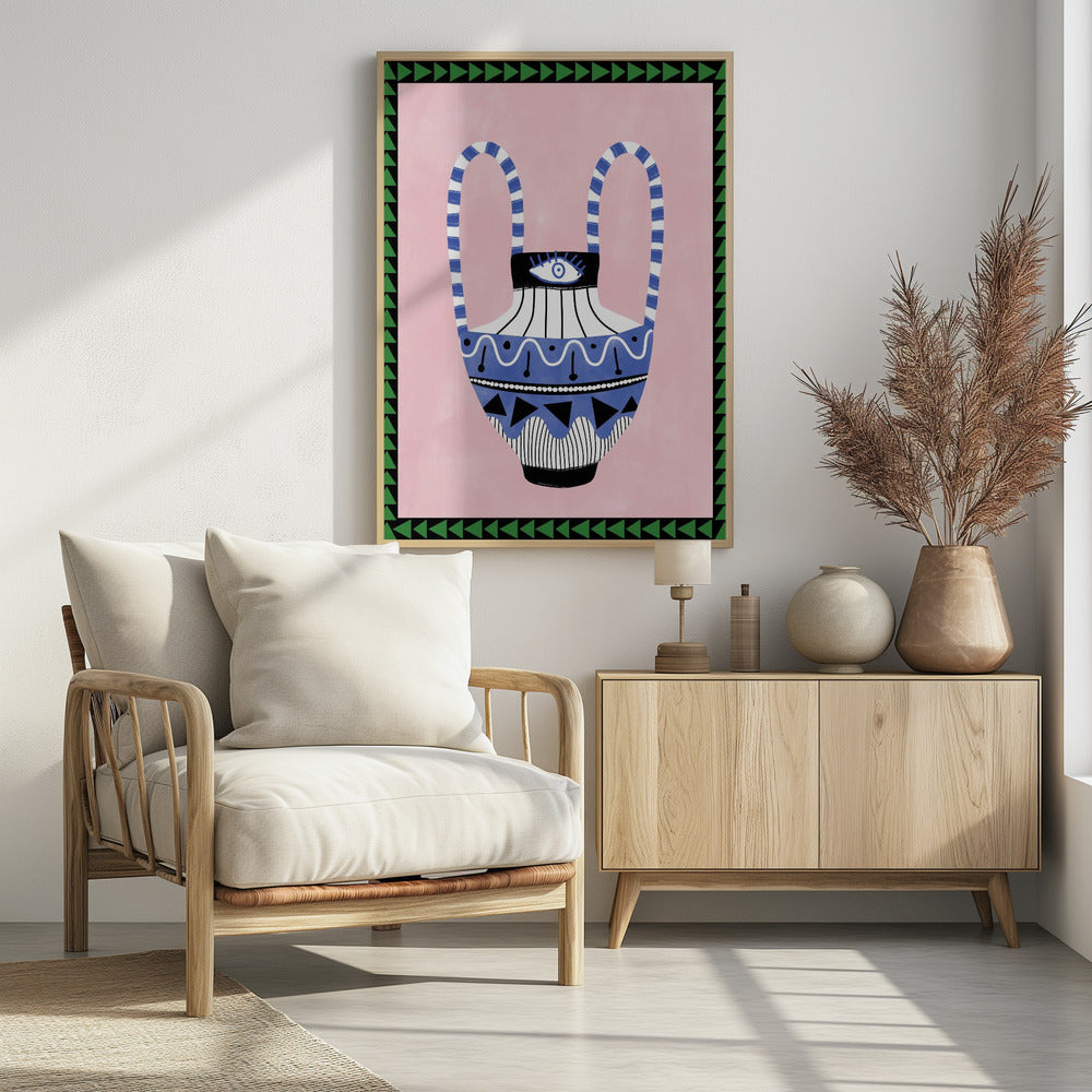 Colorful Geometric Vase | Poster