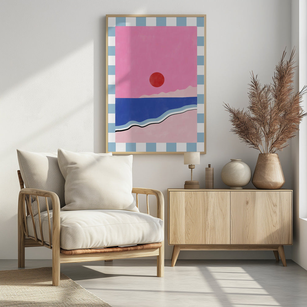 Minimalist Beach Scene | Poster