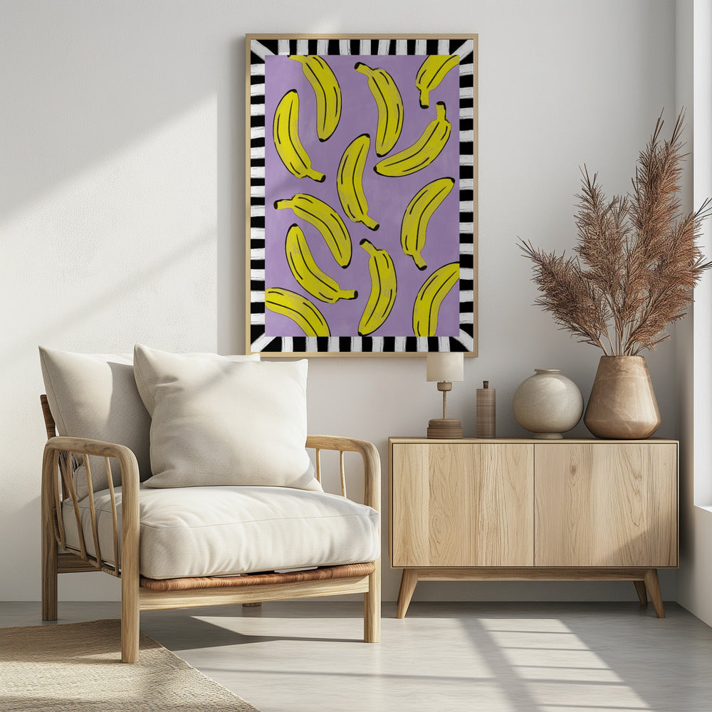 Yellow Bananas Abstract | Poster
