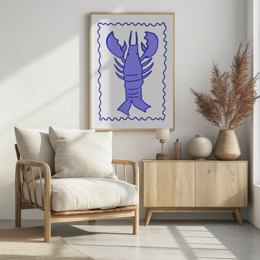 Purple Lobster Stamp | Poster