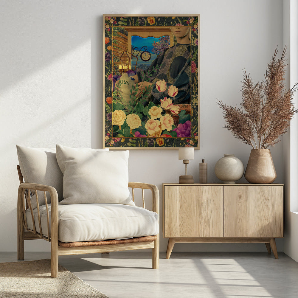 Surreal Floral Portail Collage | Poster