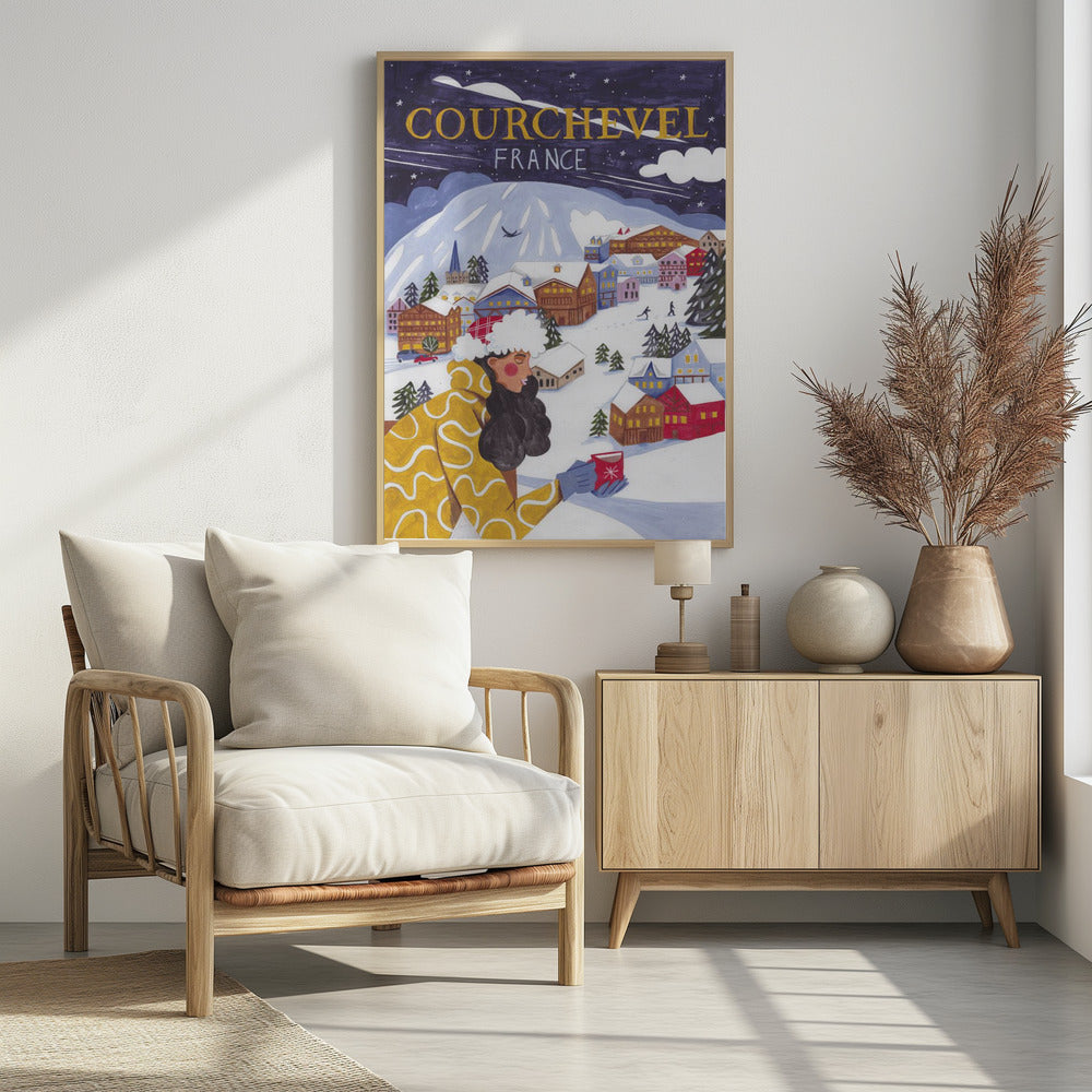 Travel Poster woman in France, Courchevel | Poster