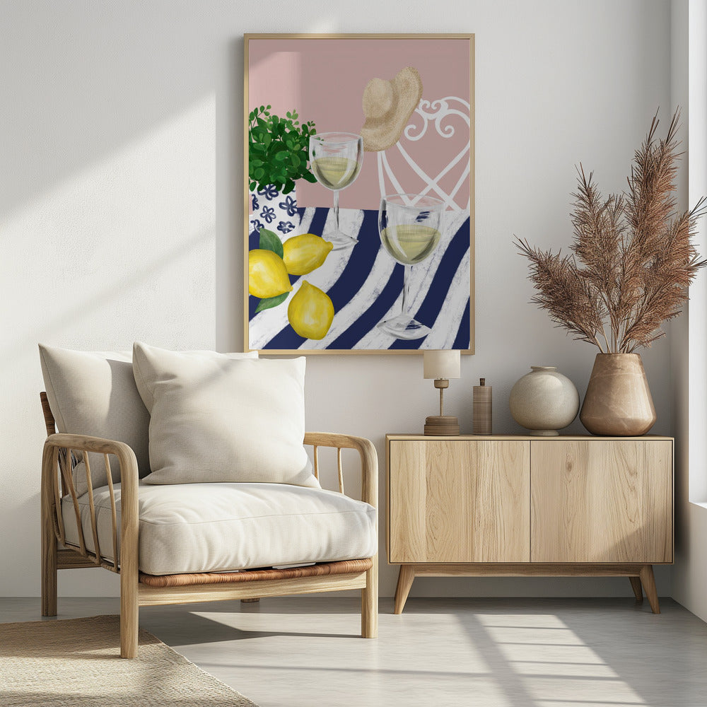 White wine for two | Poster