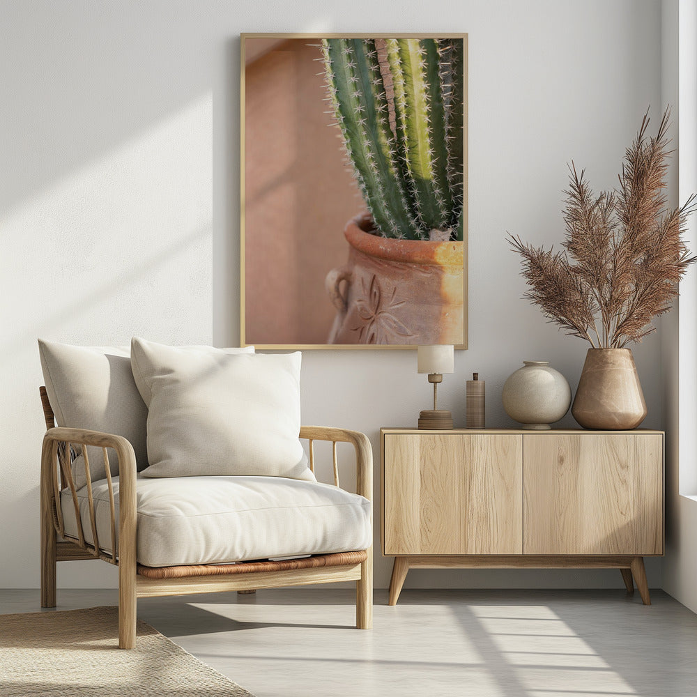 Green On Orange | Marrakech Travel Photography | Poster