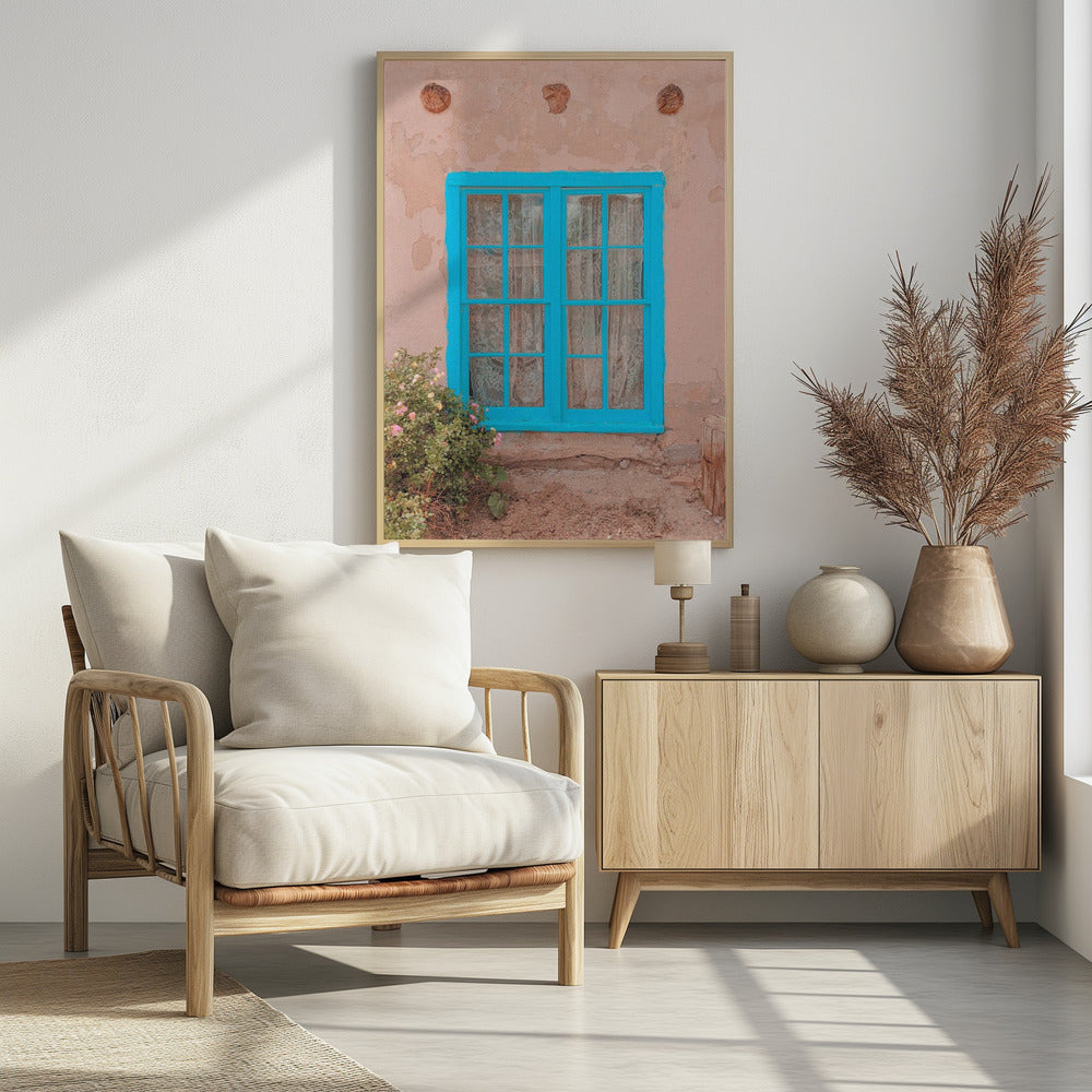 Turquoise Window - Taos, New Mexico | Poster