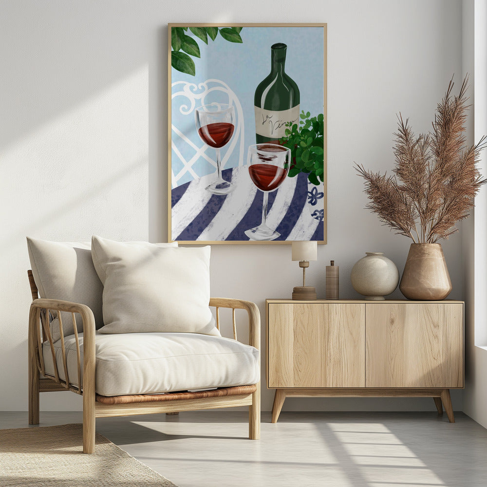 Red wine under the tree | Poster