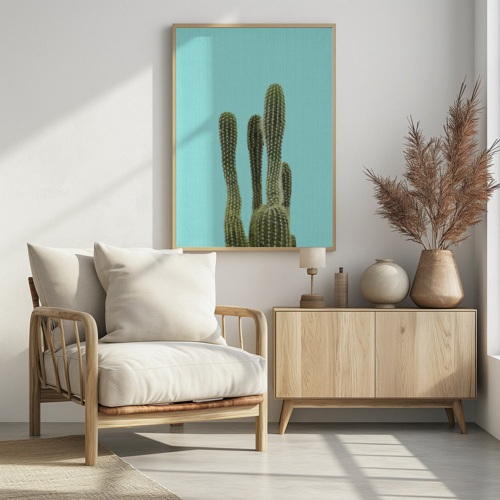 Turquoise Cactus | Poster