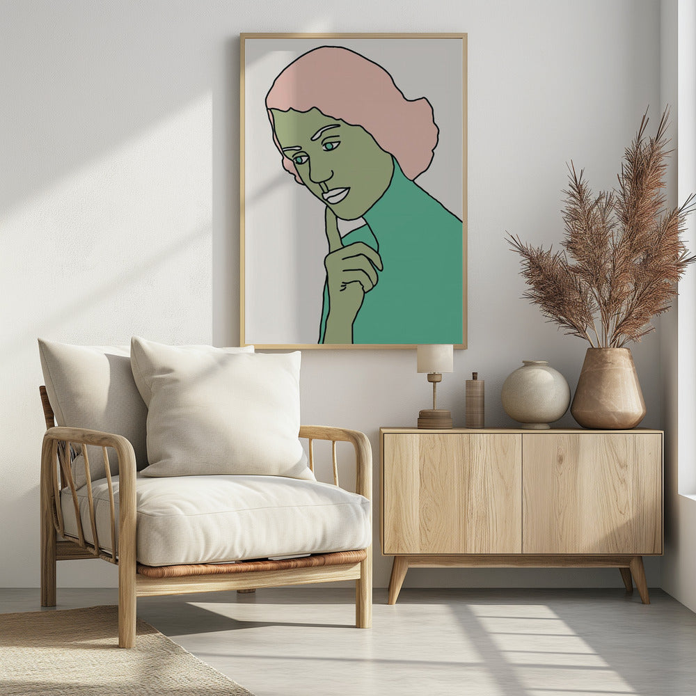 Lady Thinking Green | Poster