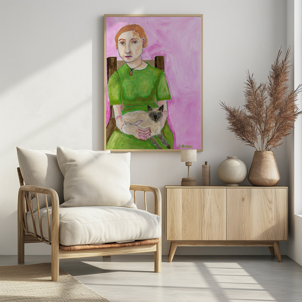 Lady with Cat | Poster