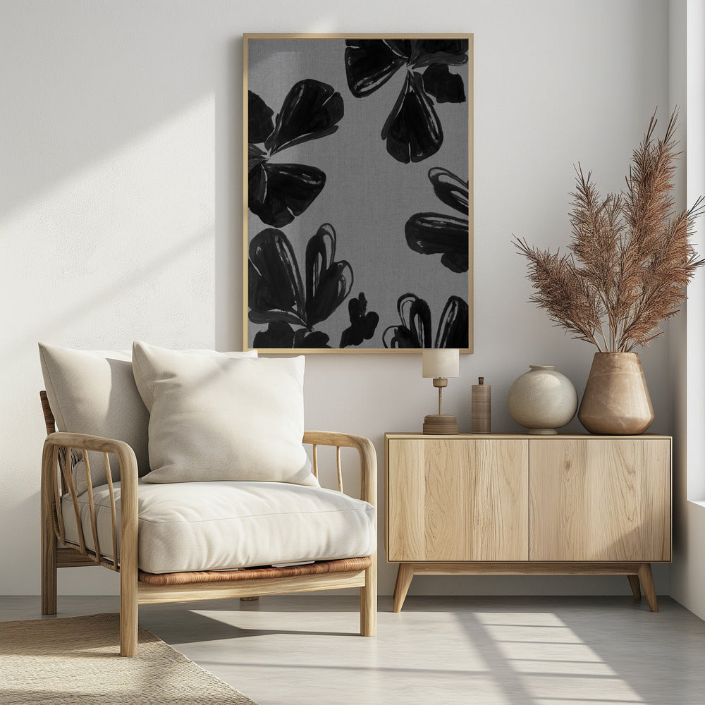 Black Floral 5 | Poster